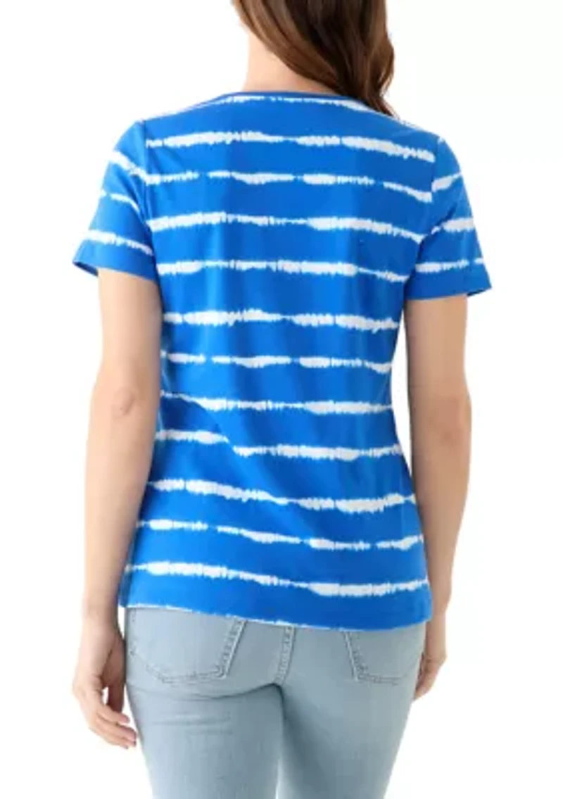 Women's Short Sleeve Crew Neck Printed T-Shirt