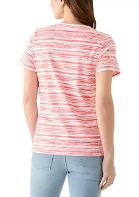 Women's Short Sleeve Crew Neck Printed T-Shirt