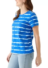 Women's Short Sleeve Crew Neck Printed T-Shirt