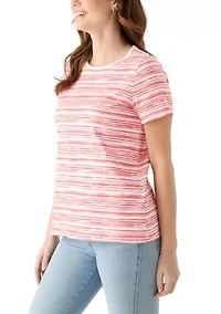 Women's Short Sleeve Crew Neck Printed T-Shirt