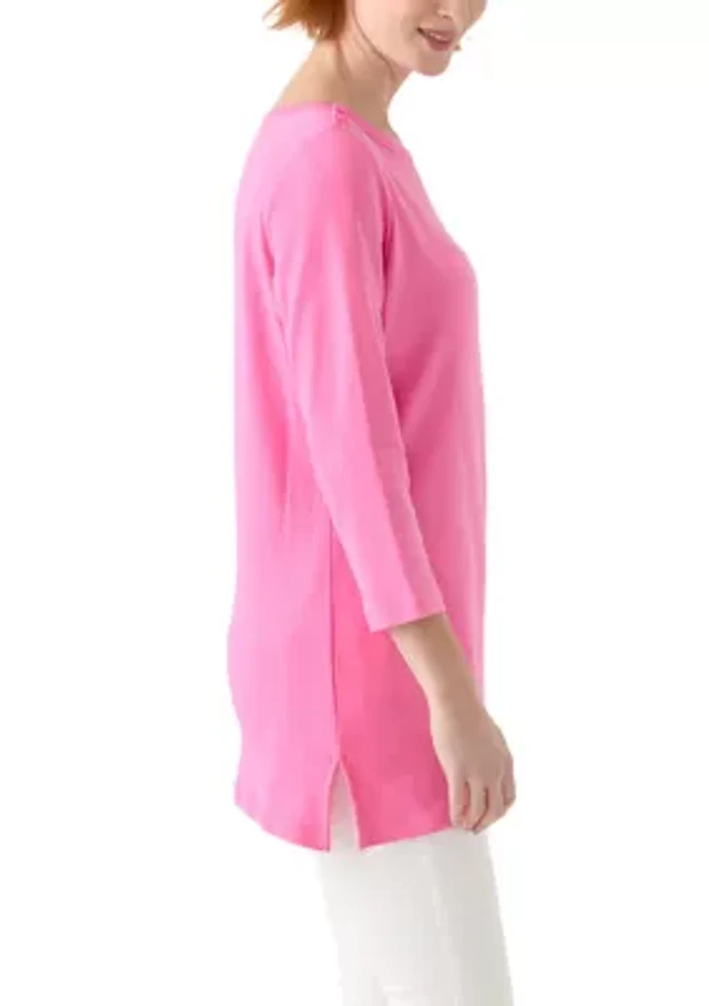 Women's 3/4 Sleeve Boat Neck Top
