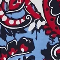 Women's Elbow Sleeve Button Trim Printed Tunic Top