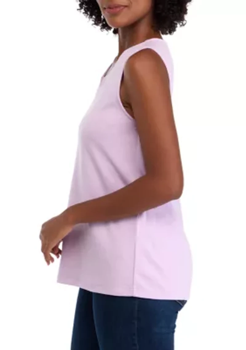 Women's Split Neck Tank Top