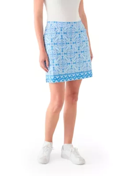 Women's Border Print Knit Skort
