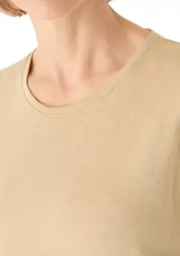 Women's Three-Quarter Sleeve Heather Crew Neck