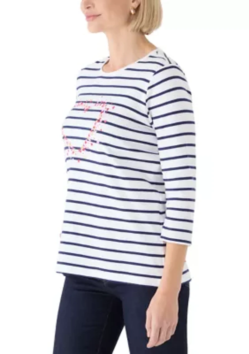 Women's 3/4 Sleeve Graphic Shirt