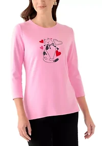 Women's Three-Quarter Sleeve Graphic Top