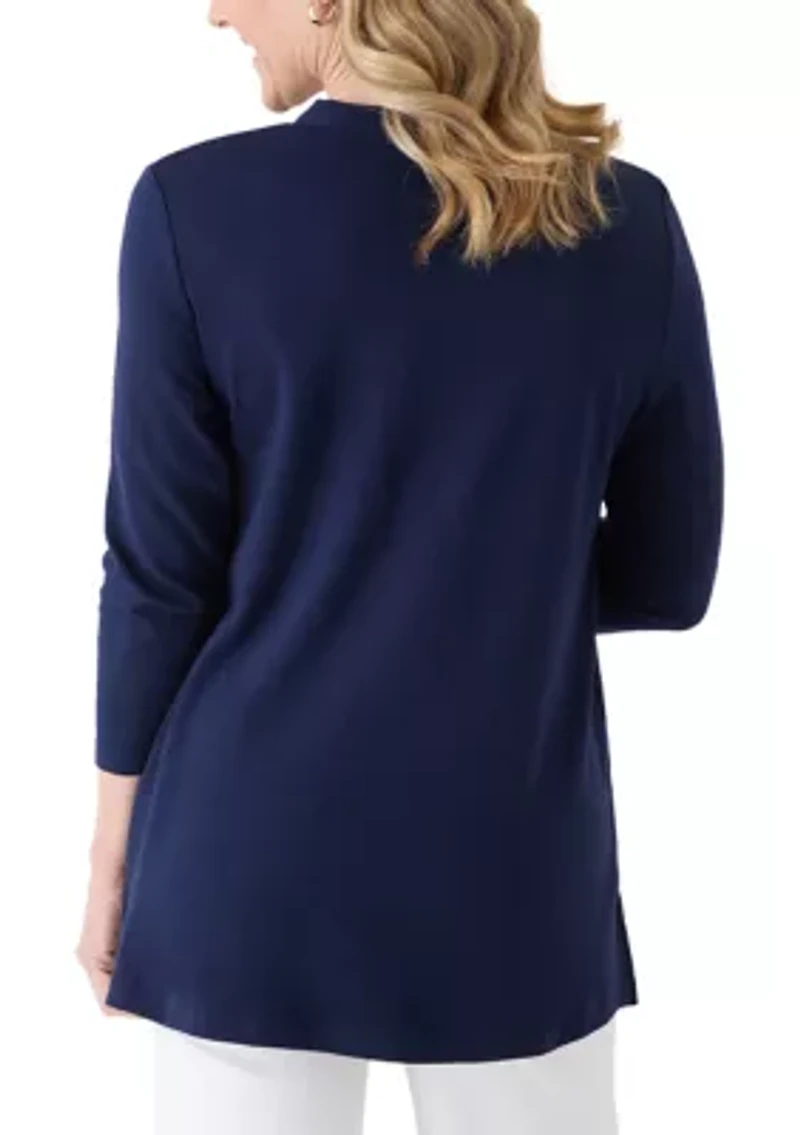 Women's 3/4 Sleeve V-Neck Tunic Top