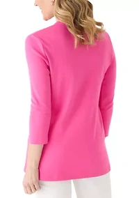 Women's 3/4 Sleeve V-Neck Tunic Top