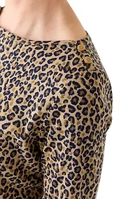 Women's 3/4 Sleeve Bateau Neck Print Tunic Top