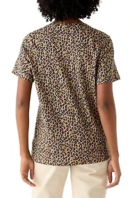 Women's Short Sleeve Crew Neck Print T-Shirt