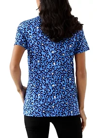 Women's Short Sleeve Crew Neck Print T-Shirt