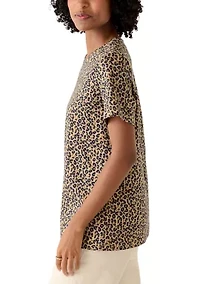 Women's Short Sleeve Crew Neck Print T-Shirt