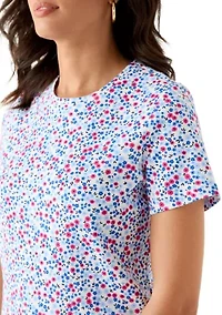 Women's Short Sleeve Crew Neck Print T-Shirt