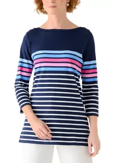 Women's 3/4 Sleeve Placement Print Shirt