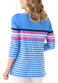 Women's 3/4 Sleeve Placement Print Shirt
