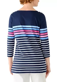 Women's 3/4 Sleeve Placement Print Shirt