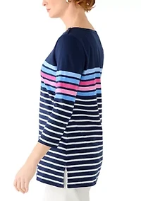 Women's 3/4 Sleeve Placement Print Shirt