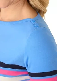 Women's 3/4 Sleeve Placement Print Shirt