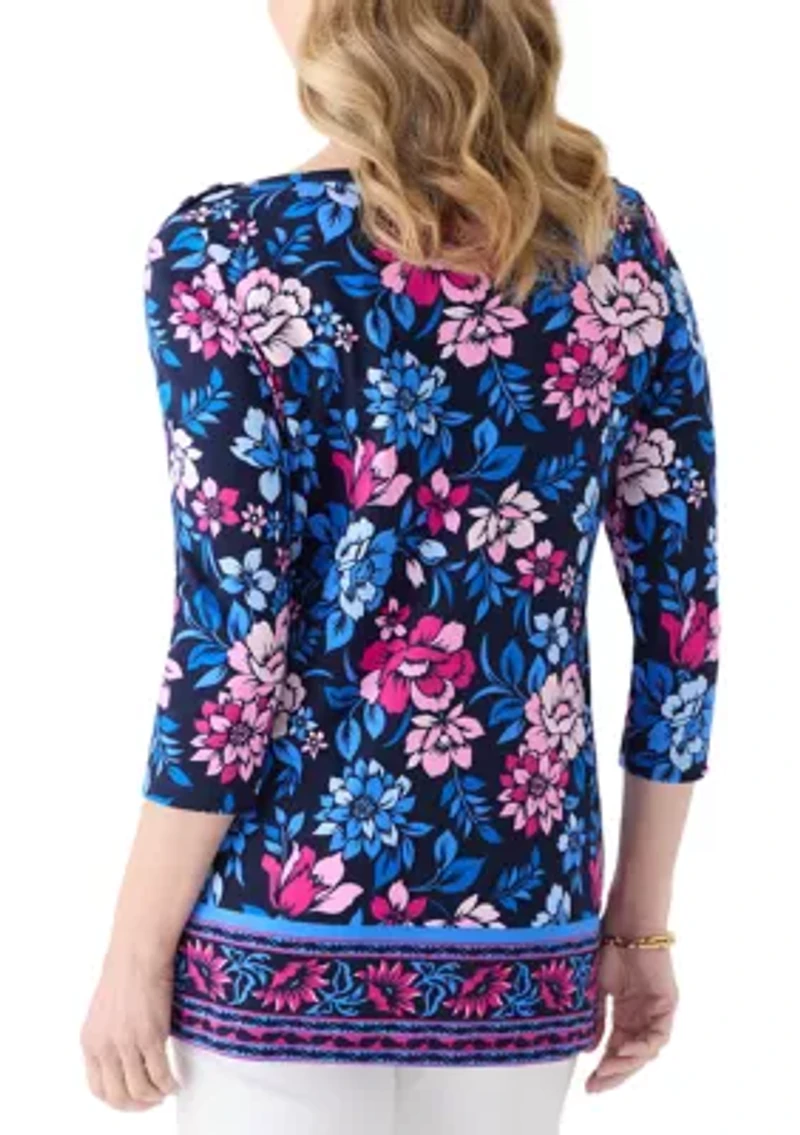 Women's 3/4 Sleeve Tunic Top