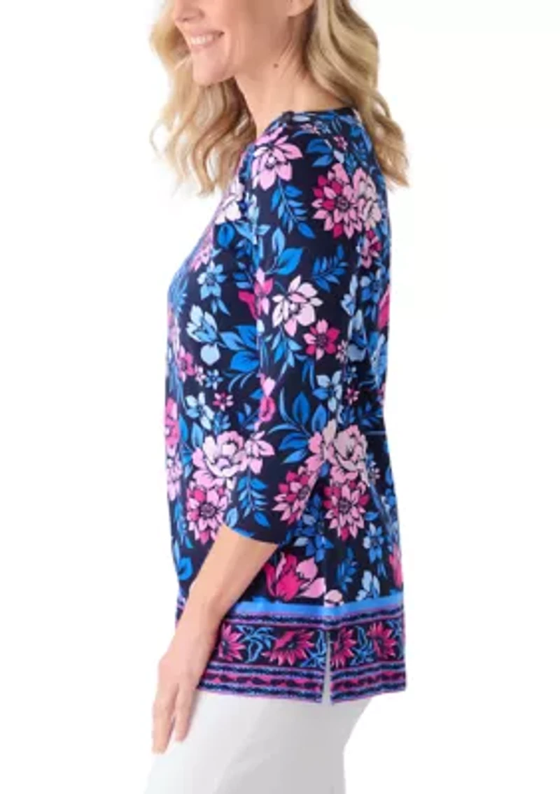 Women's 3/4 Sleeve Tunic Top