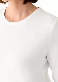 Women's 3/4 Sleeve Crew Neck Core Solid Top