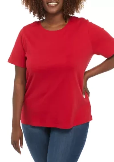Plus Short Sleeve Cotton T-Shirt