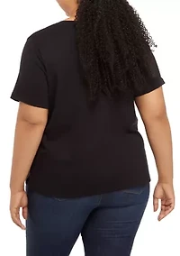 Plus Short Sleeve Cotton T-Shirt