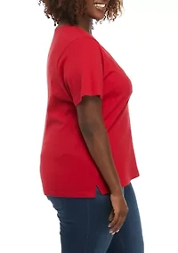 Plus Short Sleeve Cotton T-Shirt