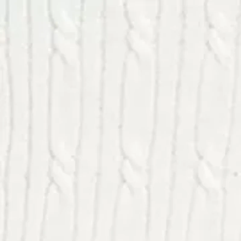 Plus Long Sleeve Cable Knit Crew Neck Button Shoulder Sweater