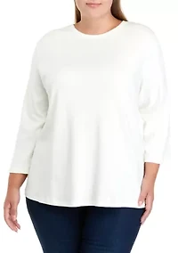 Plus 3/4 Sleeve T-Shirt