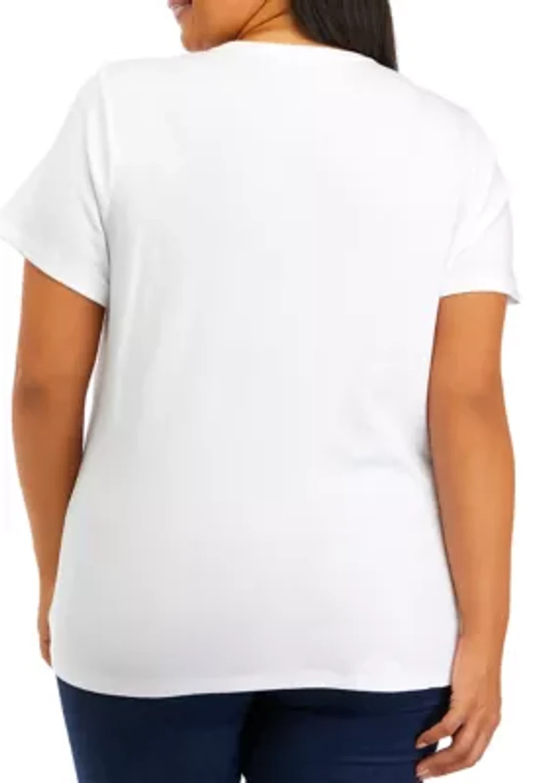 Plus Short Sleeve Cotton T-Shirt