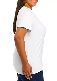 Plus Short Sleeve Cotton T-Shirt