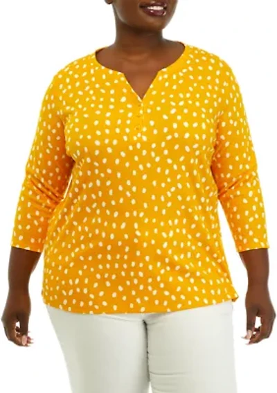 Plus Printed Blouse
