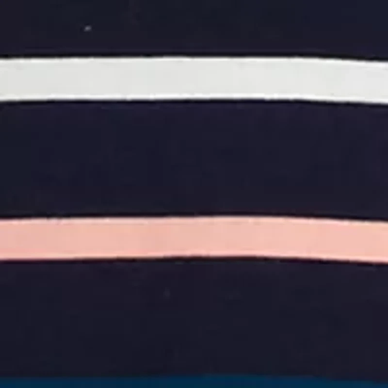 Plus 3/4 Sleeve Striped Henley Shirt