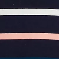 Plus 3/4 Sleeve Striped Henley Shirt