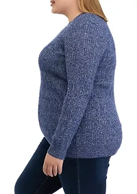 Plus Cable Knit Sweater