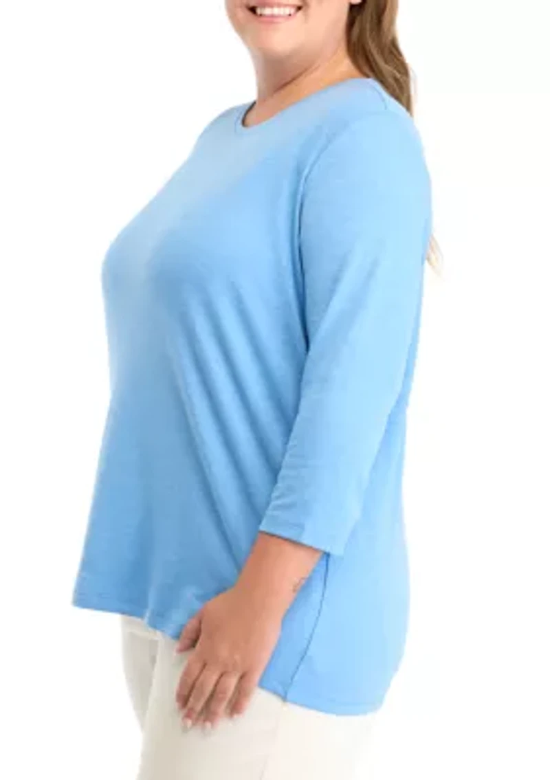 Plus Heather Knit Top