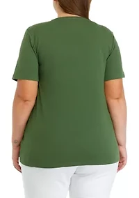 Plus Short Sleeve Cotton T-Shirt