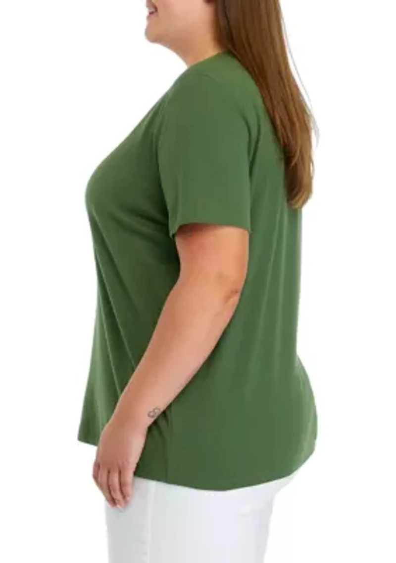 Plus Short Sleeve Cotton T-Shirt