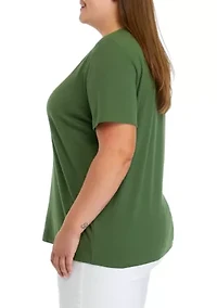 Plus Short Sleeve Cotton T-Shirt