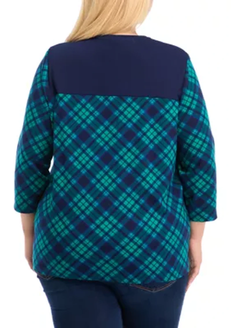 Plus Pieced Yoke Top