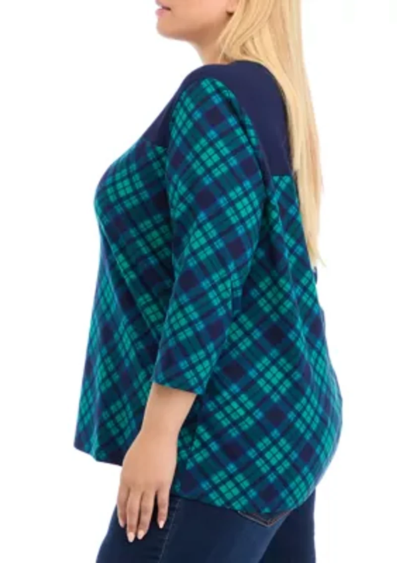 Plus Pieced Yoke Top