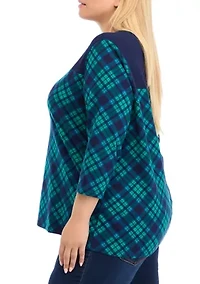 Plus Pieced Yoke Top