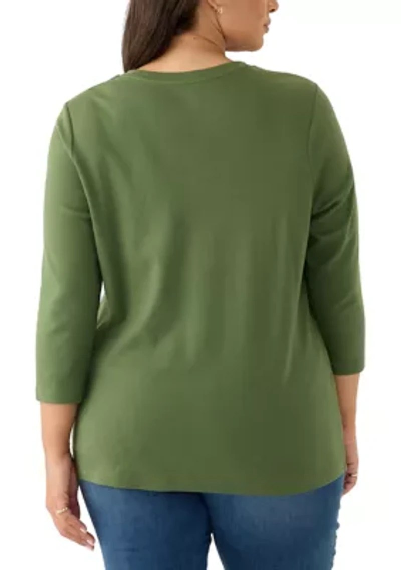 Plus Henley Shirt