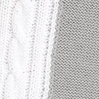 Plus Long Sleeve Cowl Neck Color Block Cable Knit Sweater