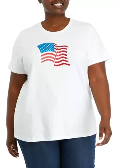 Plus Flag Graphic T-Shirt