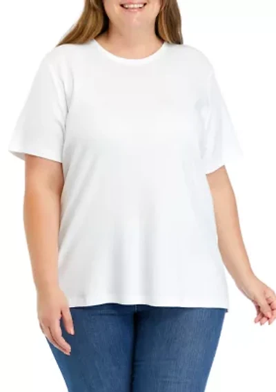 Plus Short Sleeve Crew Neck T-Shirt