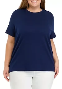 Plus Short Sleeve Crew Neck T-Shirt