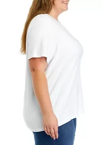 Plus Short Sleeve Crew Neck T-Shirt